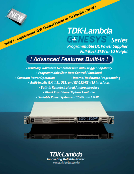 New Generation Full-Rack 1U AC-DC Programmable Power Supply Series